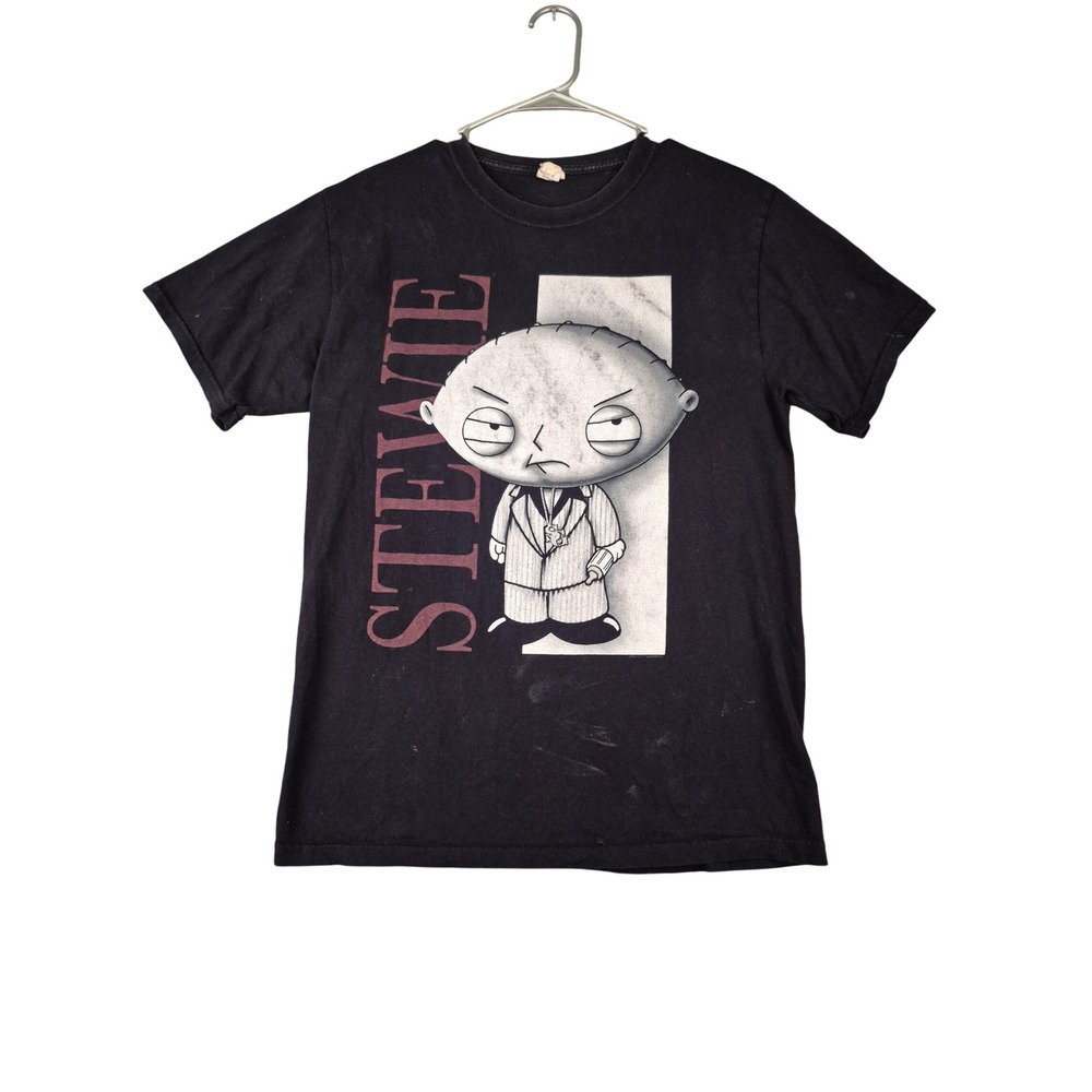 Vintage 2004 Family Guy Stewie Griffin Pinstripe Suit Graphic T-Shirt Men M Y2K